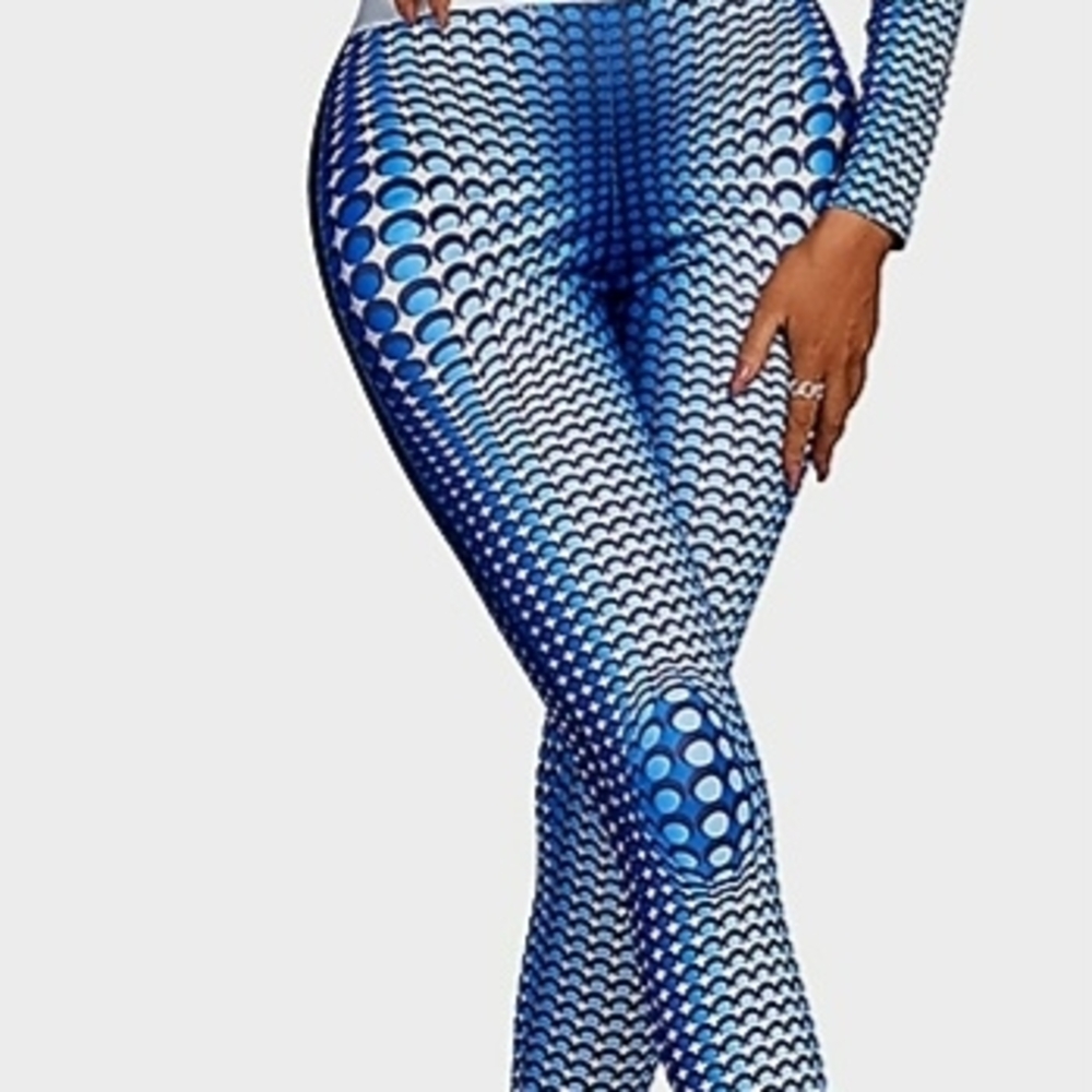 Blue Patterned Jumpsuit - image 4
